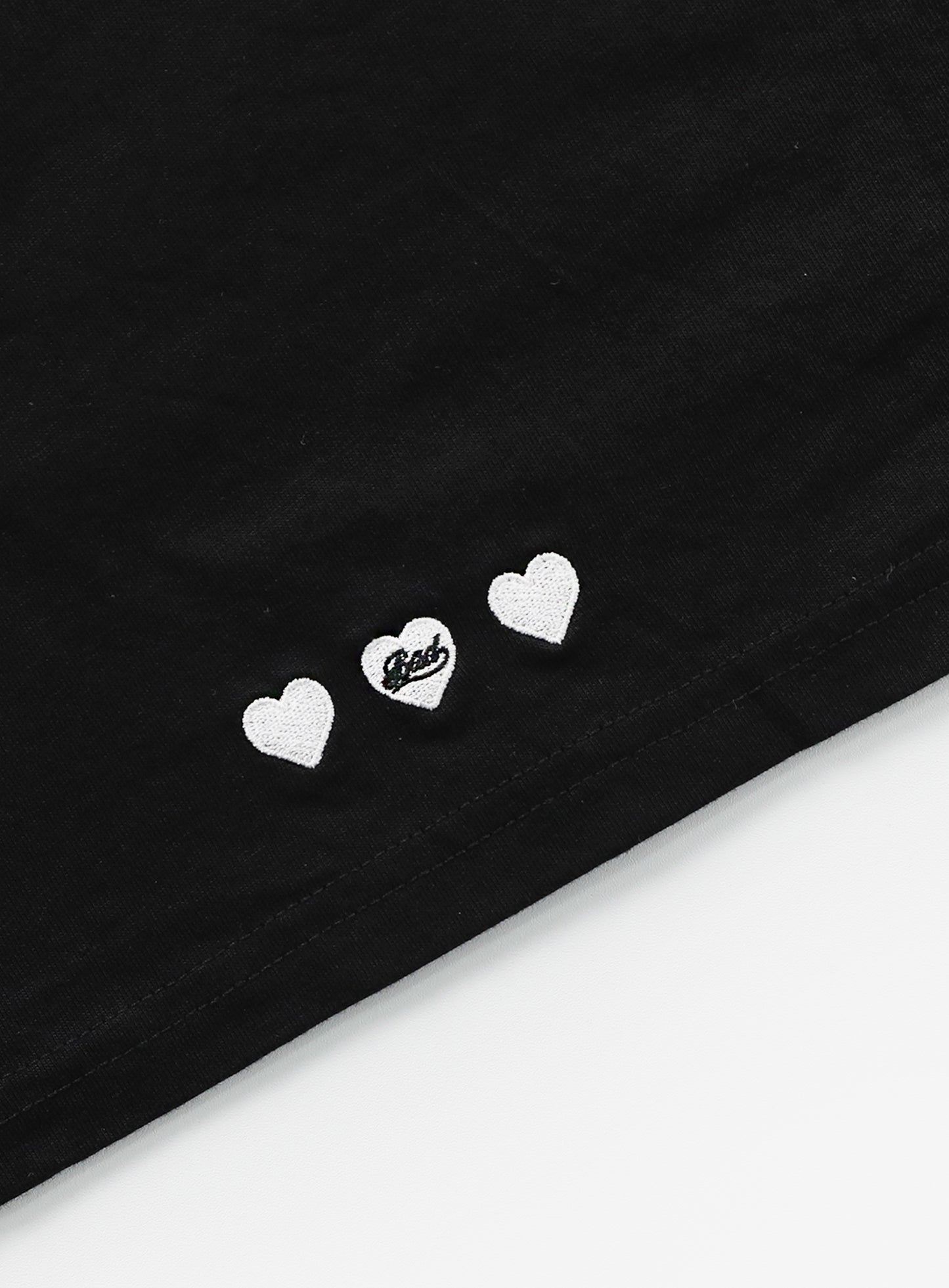 [w-tee24-064] 经典徽标宽松 T 恤 - 黑色