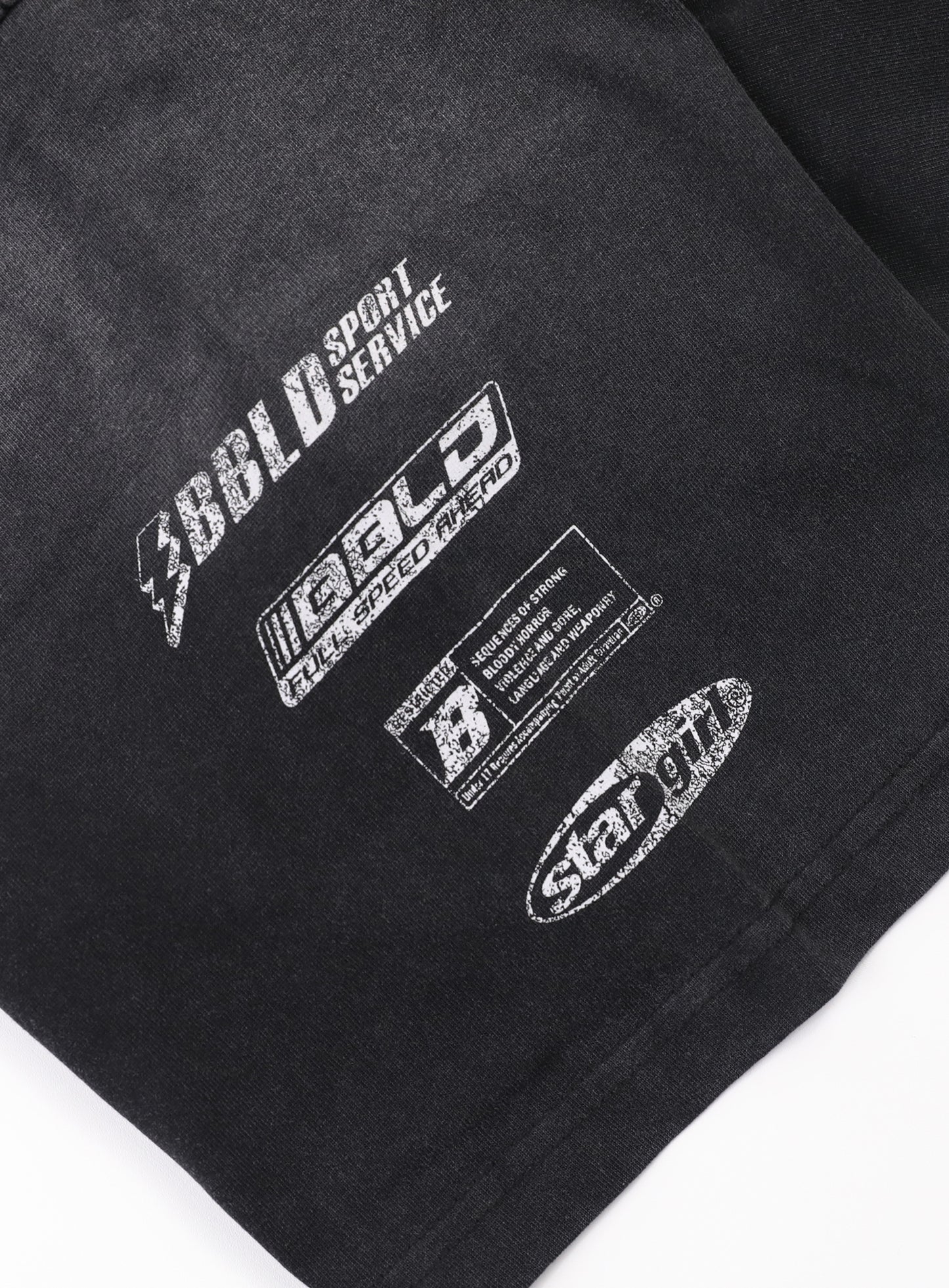 [w-tee24-036] F2 旧效果 T 恤 - 黑色/蓝色