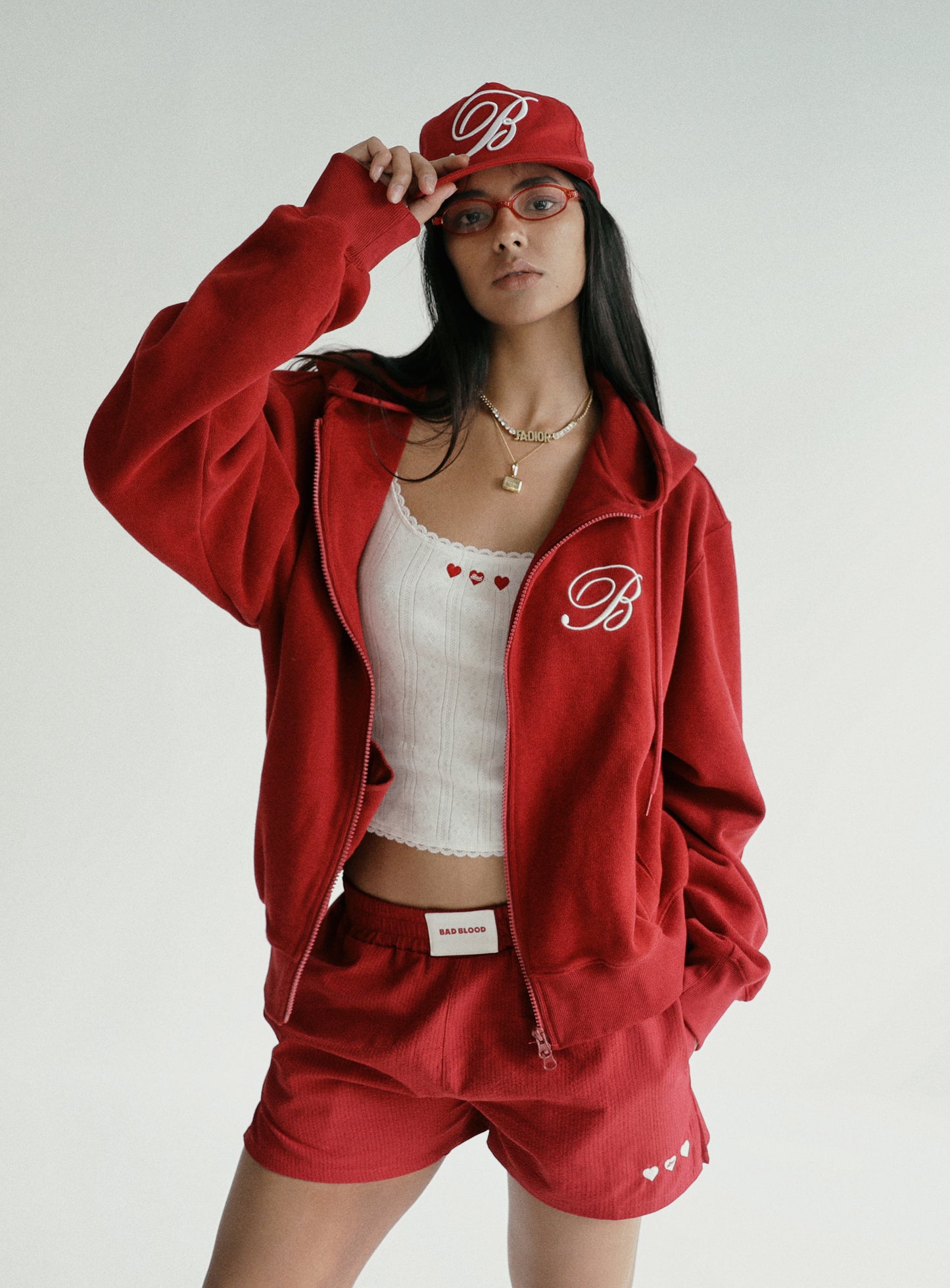 [w-srt24-052] 破烂孤独平角短裤 - 红色