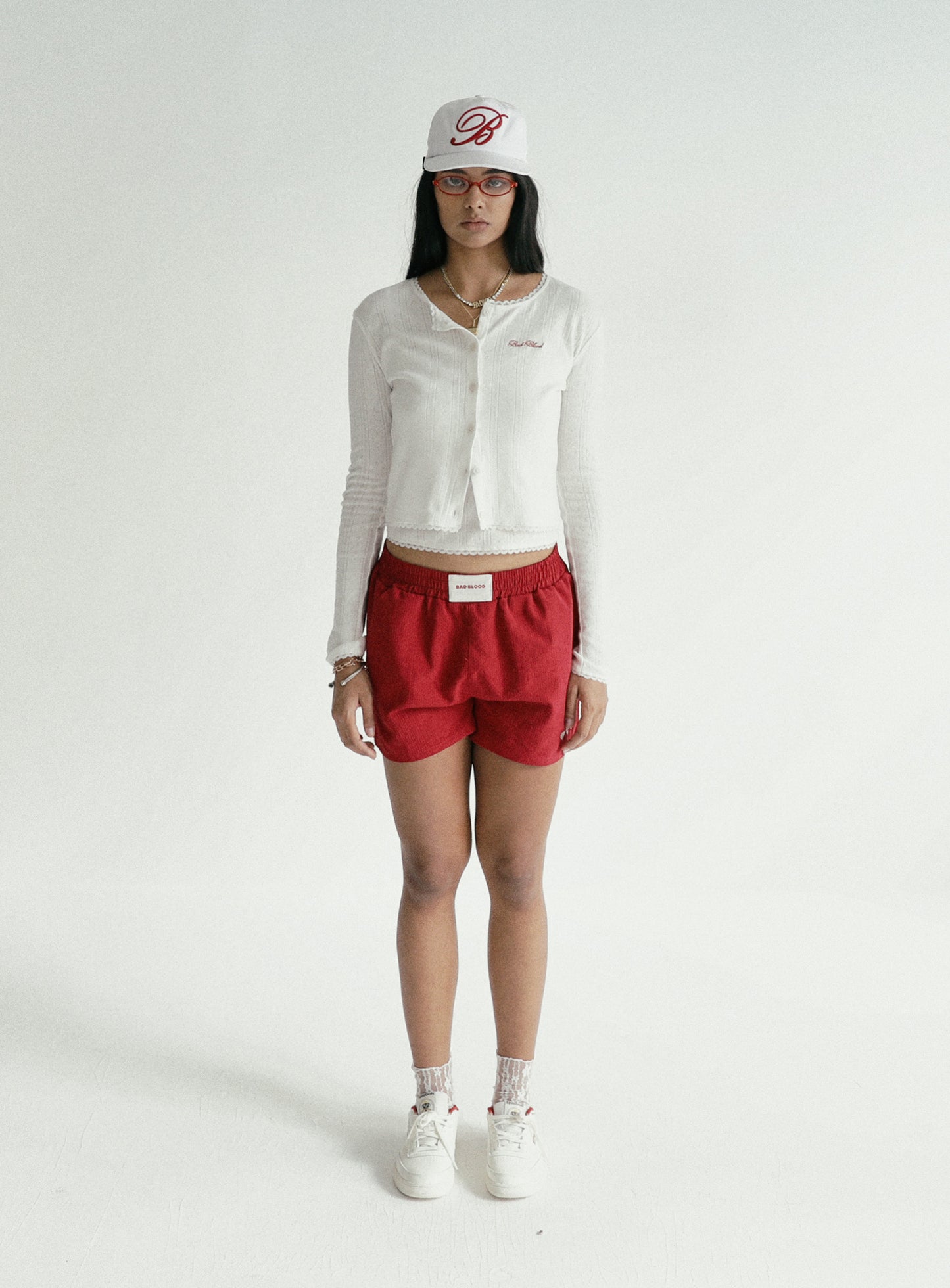 [w-srt24-052] 破烂孤独平角短裤 - 红色