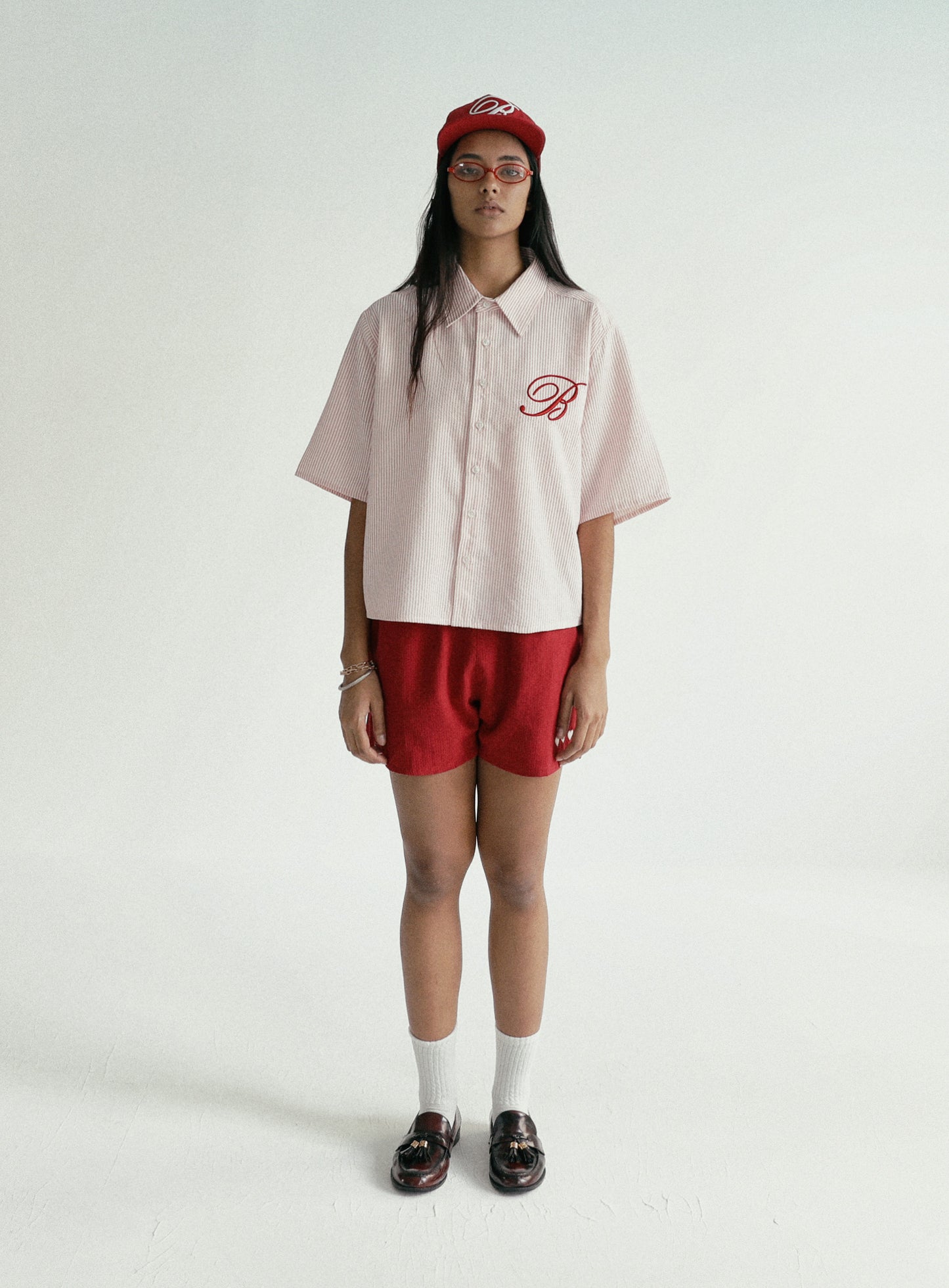 [w-srt24-052] 破烂孤独平角短裤 - 红色