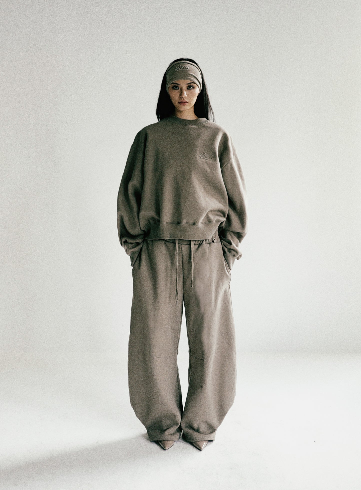 [w-sweatshirt24-006] Beyond 柔软抓绒运动衫 - 烟草色