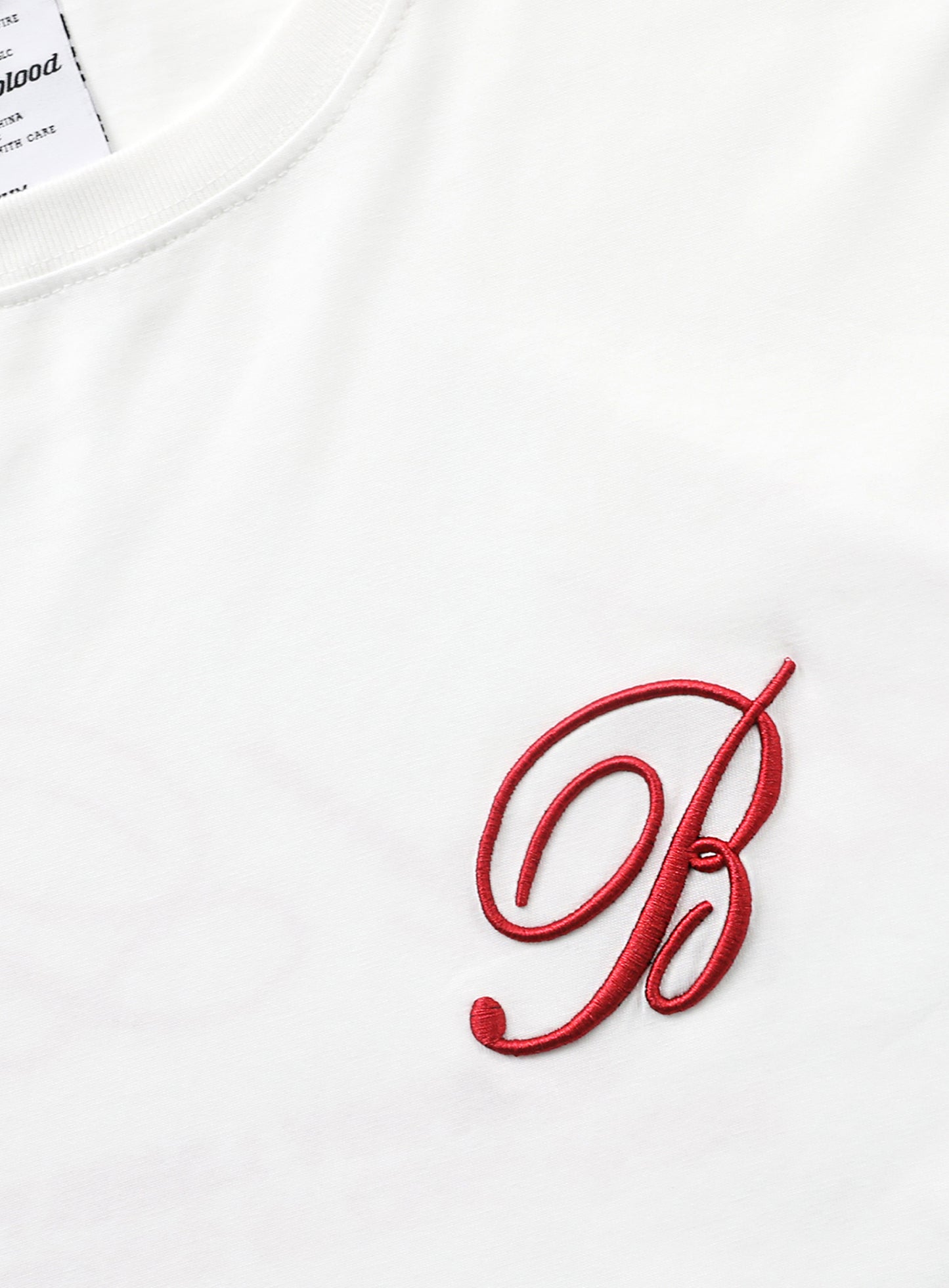 [w-tee24-063] 经典徽标宽松 T 恤 - 白色